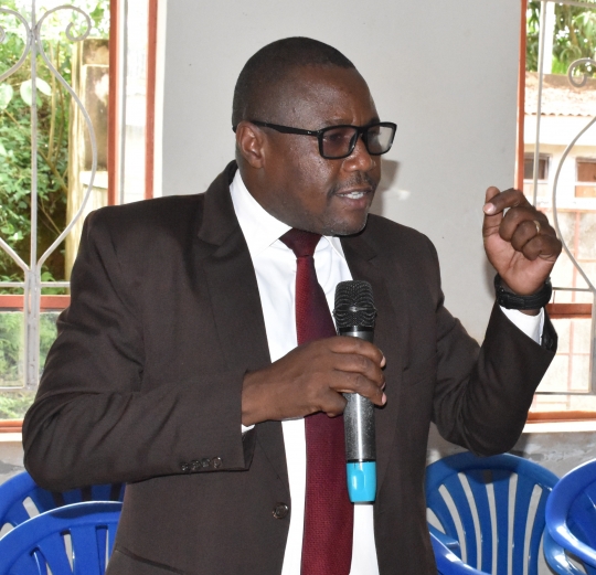 LCV Chairman Bwanika Matia Lwanga making his remarks