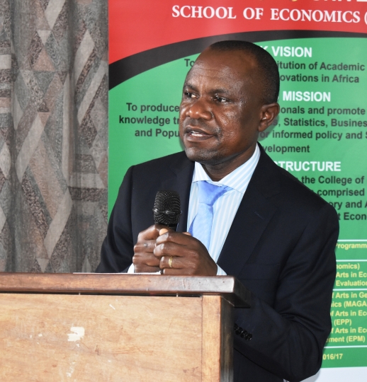 Principal CoBAMS Dr. Eria Hisali giving his remarks