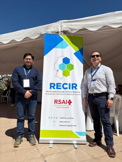 EfD-Chile researchers Juan Rosas and Mauricio Oyarzo at the RSAI Congress