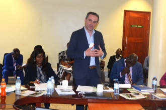 Etienne Espagne, Senior Economist at the World Bank speaking during the meeting