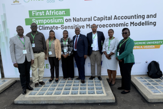 EfD Kenya team members posing at the First African Symposium in Kampala, Uganda.