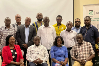 Some participants at the annual meeting of EfD Ghana members held in January 2023. 