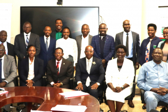 Core members and the Advisory Board in a group photo after the meeting at Makerere University