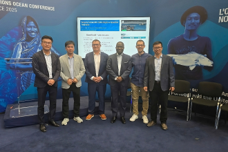 The EfD BlueRforD team at the UNOC3. Photo: Thong Ho