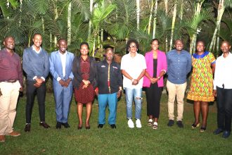 IGE fellows in a group photo after the meeting at Inyamat village