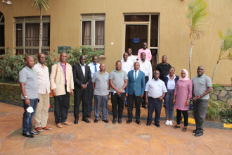 Participants pose for a group photo at Ridah Hotel