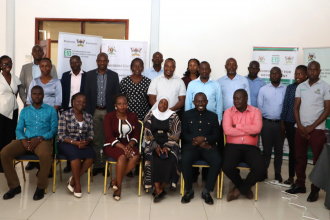 Participants in a group photo after the training at Jasmine Hotel in Soroti on 26th March 2026