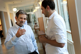 Thomas Sterner with Moritz Drupp, Professor at the University of Hamburg